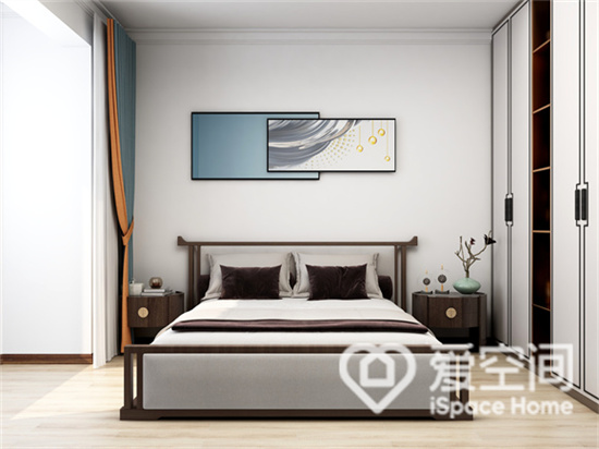 新中式风卧室效果图