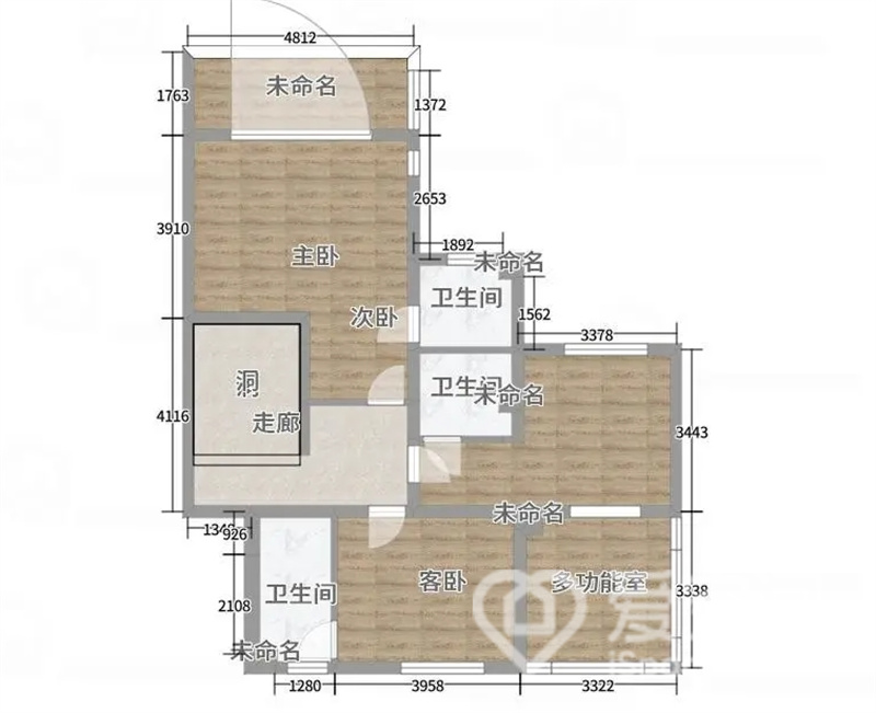 四居室日式风户型图