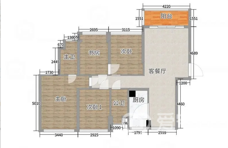 四居室新中式风户型图