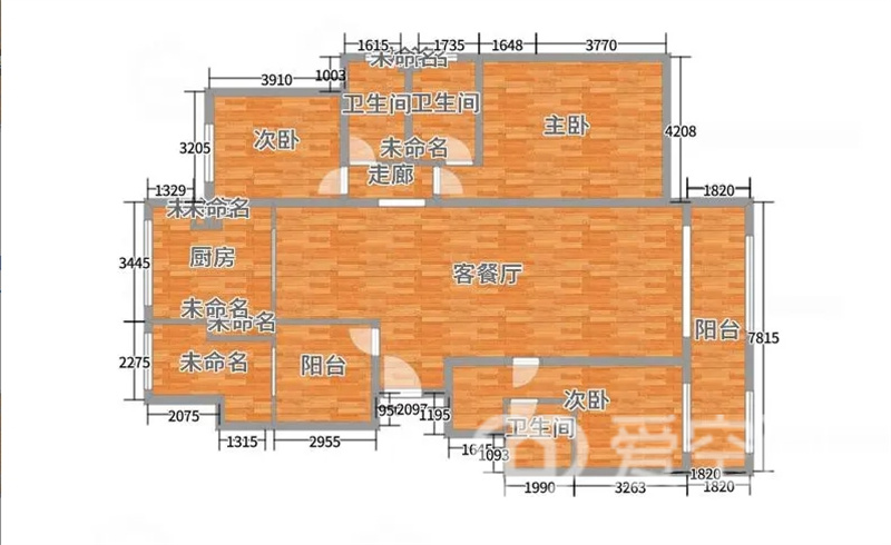 三居室日式风户型图
