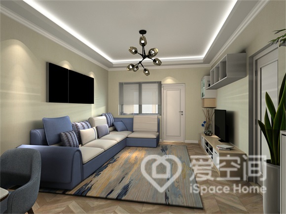 中新·錦繡天地98平米兩居室現代簡約風裝修案例