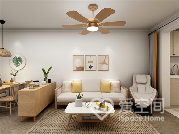 中怡家園105平米兩居室現代簡約風裝修案例