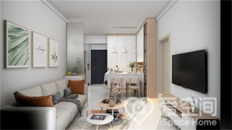 十二橡樹87㎡兩居室現代簡約風裝修案例