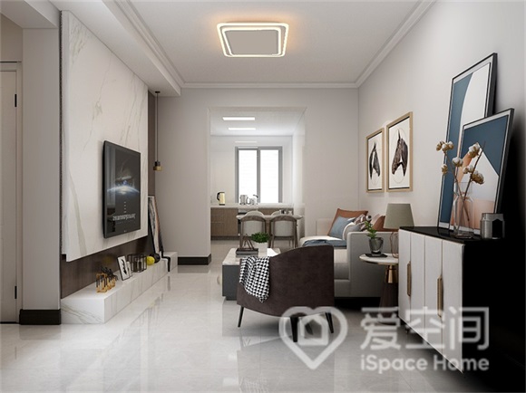 匯福樾瀾灣公寓65㎡一居室日式風裝修案例