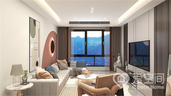國譽未來悅127㎡三居室現代簡約風裝修案例