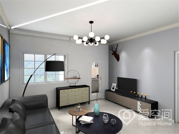 天鵝堡97㎡兩居室現代風裝修案例
