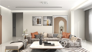 上邦壹號院120㎡三居室現代簡約風裝修案例