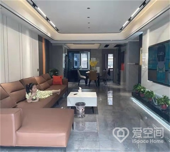 中海楓漣山莊128㎡三居室現代風裝修案例