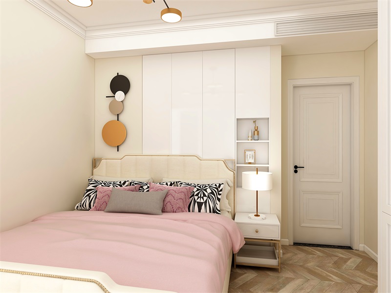 客臥采用舒適的現代簡約手法設計，優雅的米色調貫穿其中，營造空間的高雅品質。