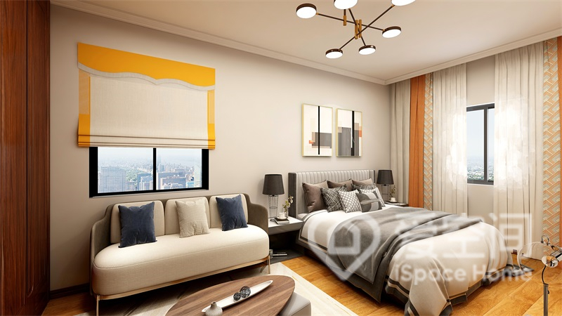 中星海上名豪苑115平米三居室現代簡約風裝修案例