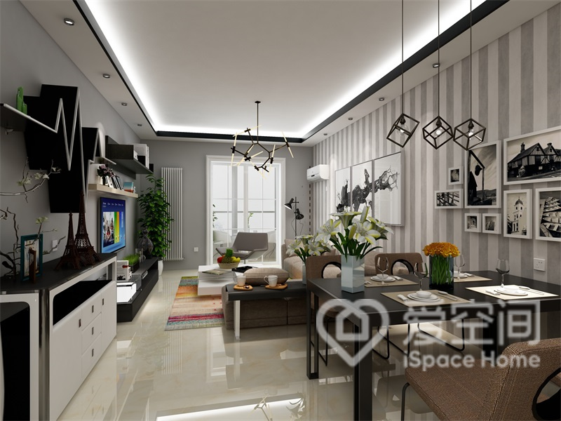 華景新城96平米兩居室現代簡約風格裝修案例