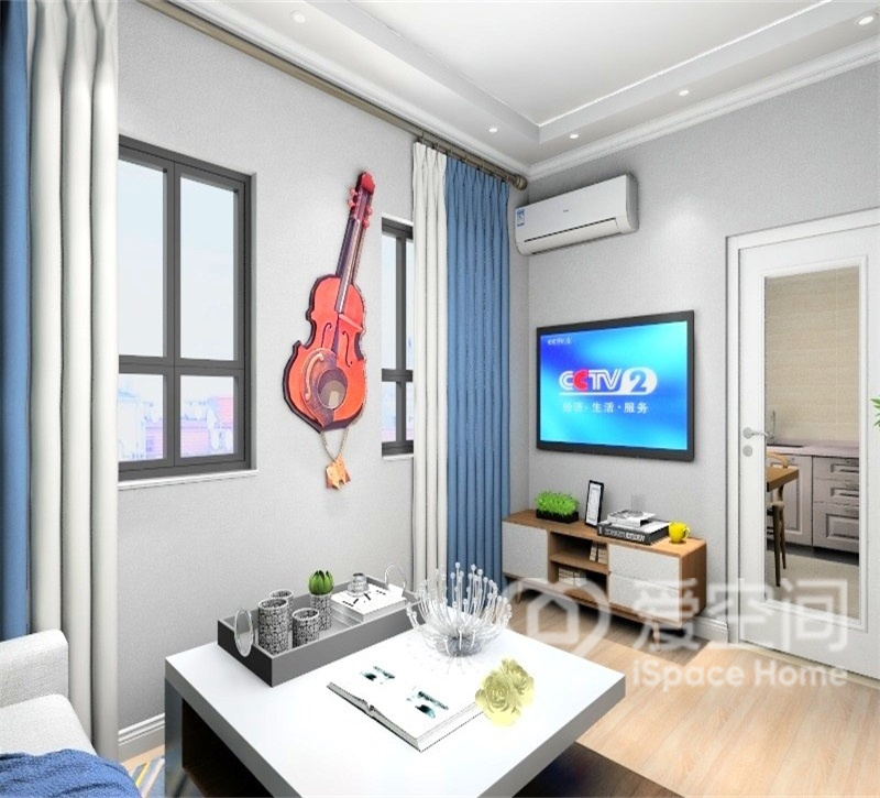 華發荔灣薈98平米兩居室現代簡約風格裝修案例