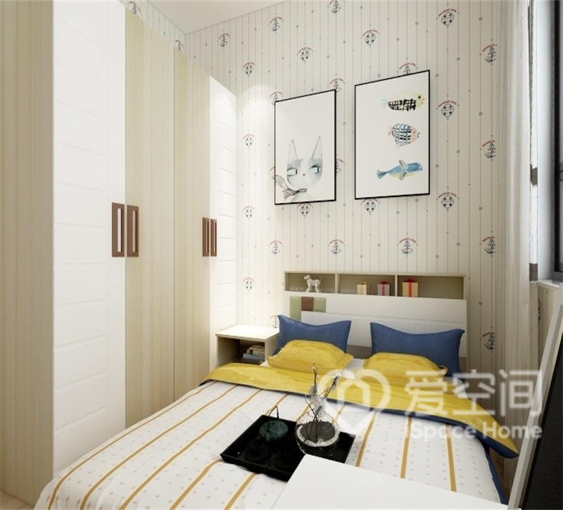 华发荔湾荟98平米两居室现代简约风格装修案例