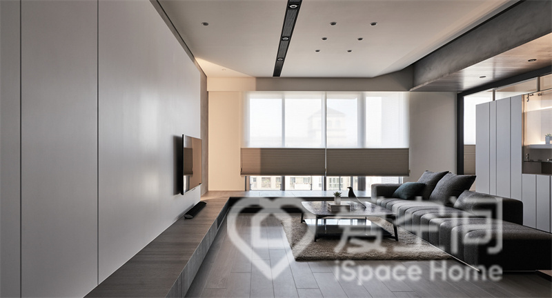 東湖天譽城101平米三居室現代簡約風裝修案例