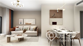 花樣年·香門第112平米三居室現代簡約風裝修案例