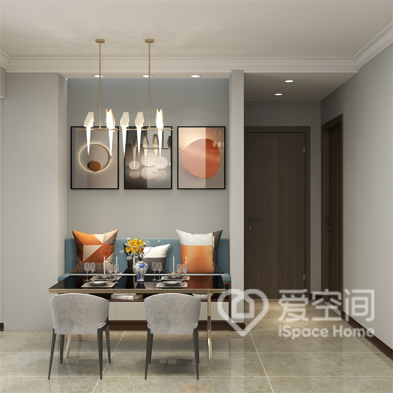 华景新城123平米三居室现代简约风装修案例