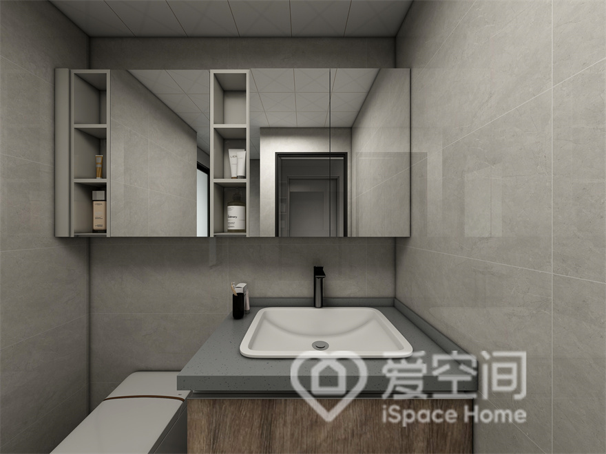 凱徳新玥97㎡兩居室現代簡約風裝修案例