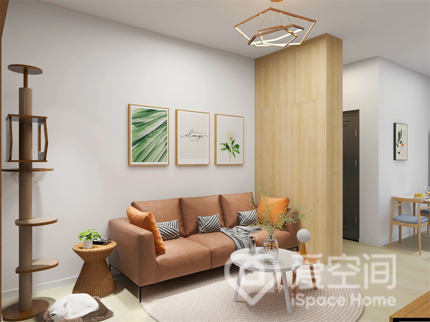 祈福新村128㎡三居室现代简约风装修案例