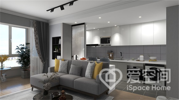 凱徳新玥100平米兩居室現代簡約風裝修案例