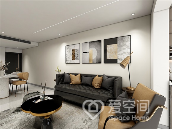 華發荔灣薈88㎡兩居室現代簡約風裝修案例